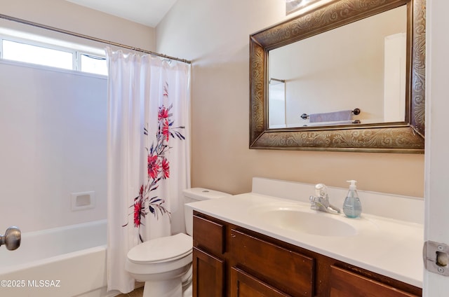 5273 W Fireopal Way, Tucson, AZ 85742 - full bath featuring toilet, shower / bath combo, and vanity