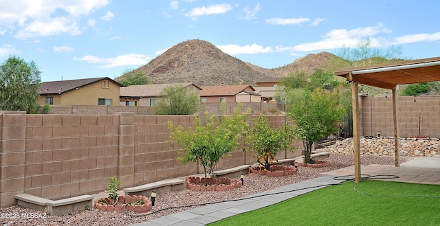 3581 W Avenida Vera Cruz, Tucson, AZ 85746 - fenced backyard featuring a patio area and a mountain view