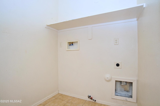 3581 W Avenida Vera Cruz, Tucson, AZ 85746 - laundry room with hookup for a gas dryer, electric dryer hookup, hookup for a washing machine, and light tile patterned floors