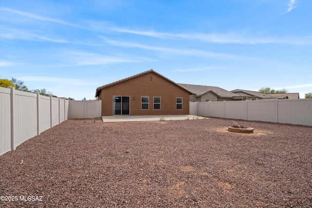 21700 E Governor Dr, Red Rock, AZ 85145 - back of house with a patio area, a fenced backyard, and stucco siding