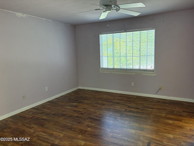 291 E Los Rincones, Green Valley, AZ 85614 - unfurnished room featuring ceiling fan, wood finished floors, and baseboards