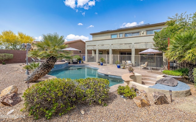 9125 S Crows Nest Ct, Tucson, AZ 85756 - view of swimming pool with a patio area and a fenced backyard