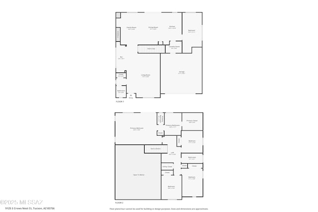 9125 S Crows Nest Ct, Tucson, AZ 85756 - floor plan / room layout