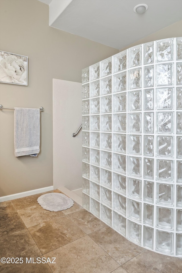 bathroom featuring a walk in shower