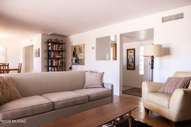 living room with visible vents