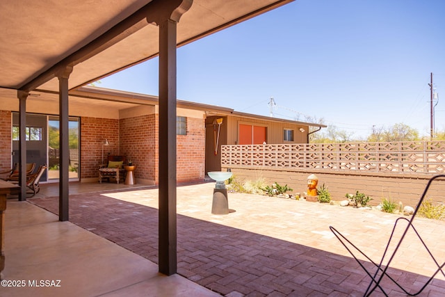 view of patio / terrace with a fenced backyard