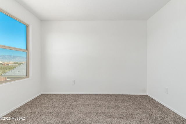 unfurnished room with baseboards, plenty of natural light, and carpet floors