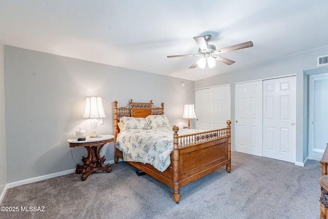649 W Via, San Mateo, Green Valley, AZ 85614 - bedroom featuring carpet flooring and a ceiling fan