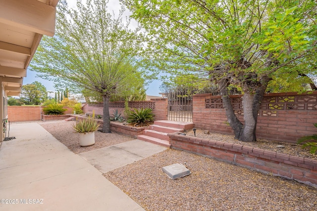 649 W Via, San Mateo, Green Valley, AZ 85614 - view of yard with a patio area, fence private yard, and a gate