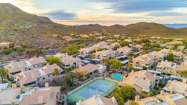 101 S Players Club Dr Unit 12103, Tucson, AZ 85745 - drone / aerial view with a residential view and a mountain view