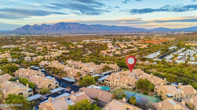 101 S Players Club Dr Unit 12103, Tucson, AZ 85745 - bird's eye view with a mountain view and a residential view