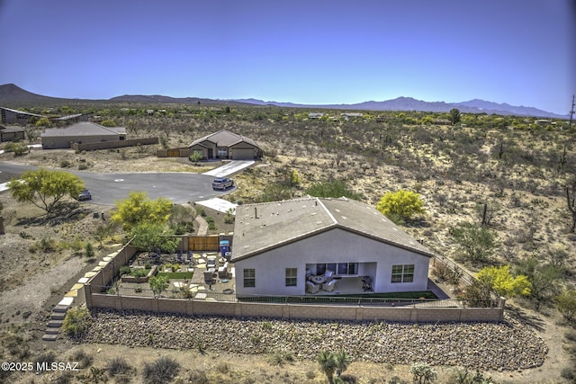 14413 E Old Owl Creek Ct, Vail, AZ 85641 - drone / aerial view with a residential view and a mountain view