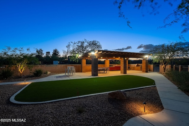 17300 S Camino Cartagena, Sahuarita, AZ 85629 - view of community with a yard, outdoor dry bar, fence private yard, and a patio area