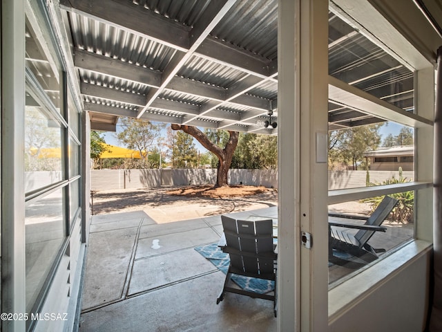view of patio / terrace with a fenced backyard