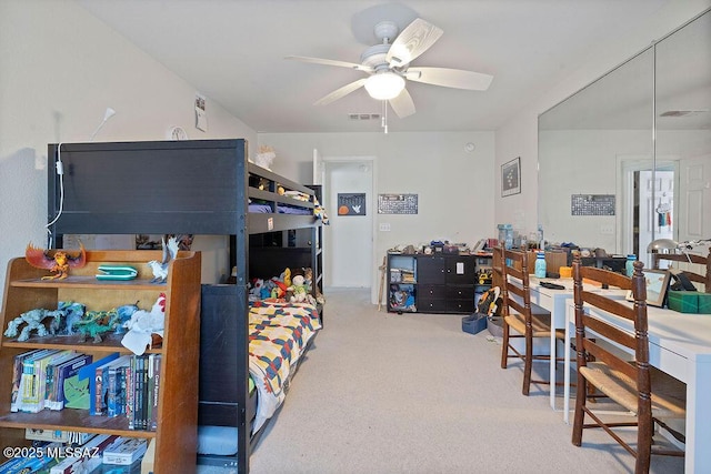 3969 W Pine Creek Way, Tucson, AZ 85745 - carpeted bedroom with a ceiling fan and visible vents