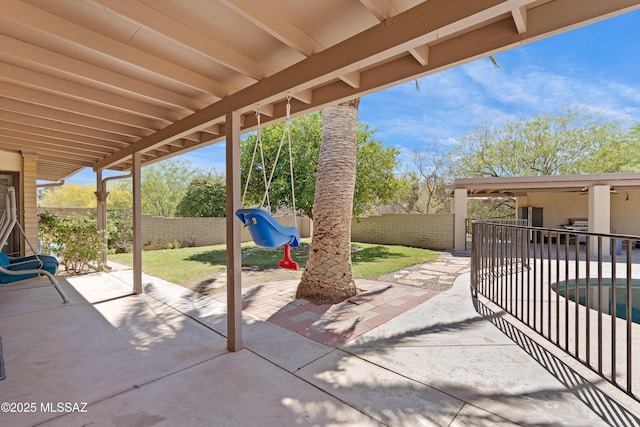 view of patio / terrace featuring a fenced backyard