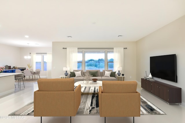 13711 N Hidden Springs Dr, Oro Valley, AZ 85755 - living room with recessed lighting and baseboards