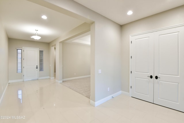 13711 N Hidden Springs Dr, Oro Valley, AZ 85755 - entryway featuring baseboards, recessed lighting, and light tile patterned flooring