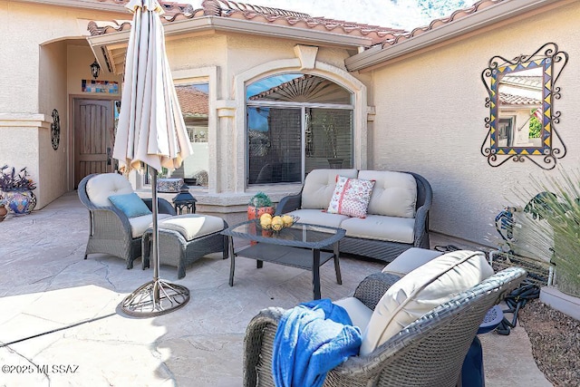 61867 E Ironwood Ln, Tucson, AZ 85739 - view of patio featuring an outdoor hangout area