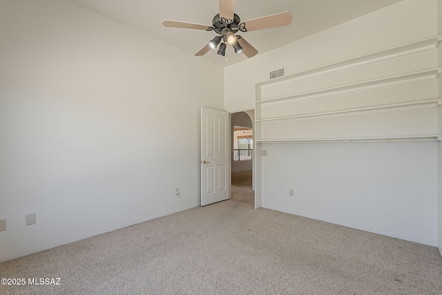 4247 W Flying Diamond Dr, Tucson, AZ 85742 - unfurnished bedroom featuring visible vents, ceiling fan, and carpet floors