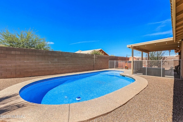9622 E Paseo, San Ardo, Tucson, AZ 85747 - view of pool with a fenced backyard and a patio area