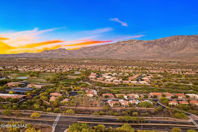 14045 N Desert Butte Dr, Oro Valley, AZ 85755 - property view of mountains featuring a water view and a residential view