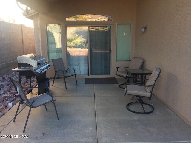 60464 E Blackcrest Loop, Tucson, AZ 85739 - view of patio with grilling area and fence