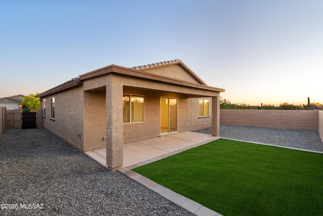 3352 W Shadow Park Way, Tucson, AZ 85742 - rear view of property with stucco siding and a patio area