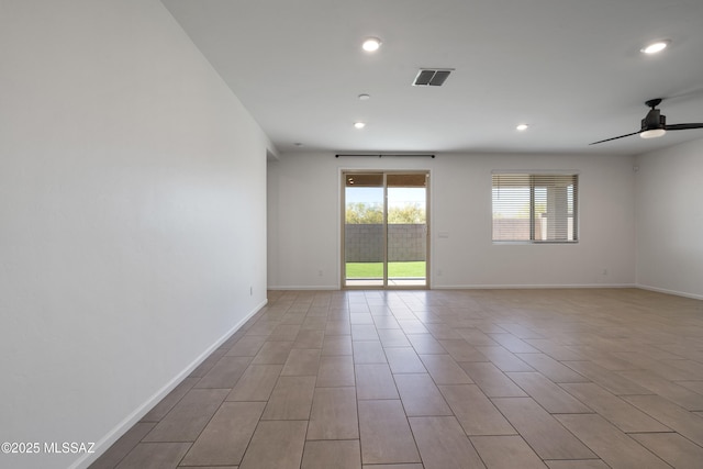 3352 W Shadow Park Way, Tucson, AZ 85742 - spare room with ceiling fan, recessed lighting, and baseboards