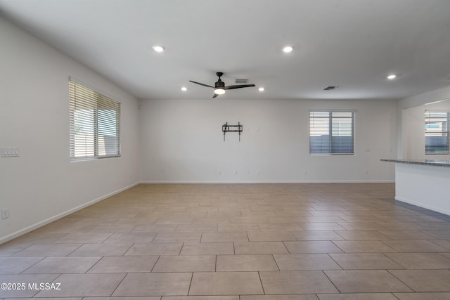 3352 W Shadow Park Way, Tucson, AZ 85742 - unfurnished room featuring recessed lighting, a ceiling fan, and baseboards