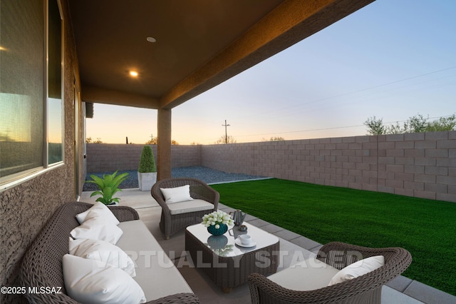 3352 W Shadow Park Way, Tucson, AZ 85742 - view of patio featuring an outdoor hangout area