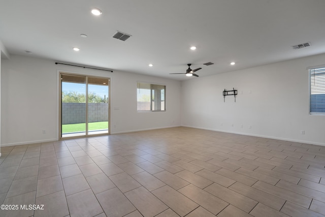 3352 W Shadow Park Way, Tucson, AZ 85742 - empty room featuring ceiling fan, recessed lighting, and baseboards