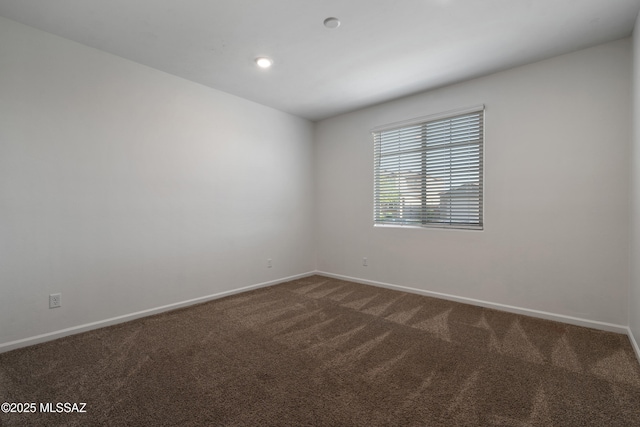 3352 W Shadow Park Way, Tucson, AZ 85742 - empty room with dark carpet, baseboards, and recessed lighting