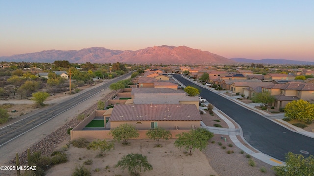 3352 W Shadow Park Way, Tucson, AZ 85742 - aerial view at dusk of a mountain view and a residential view