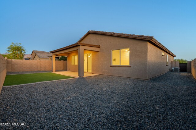 3352 W Shadow Park Way, Tucson, AZ 85742 - view of front of property with a garage, driveway, fence, and stucco siding