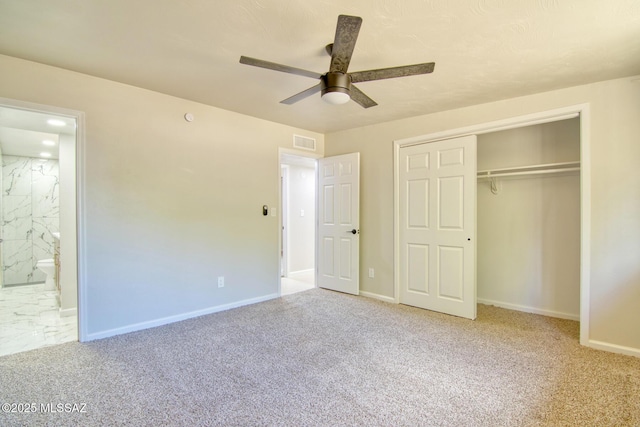 5754 S Ray Stra, Tucson, AZ 85706 - unfurnished bedroom with carpet flooring, a closet, visible vents, and baseboards