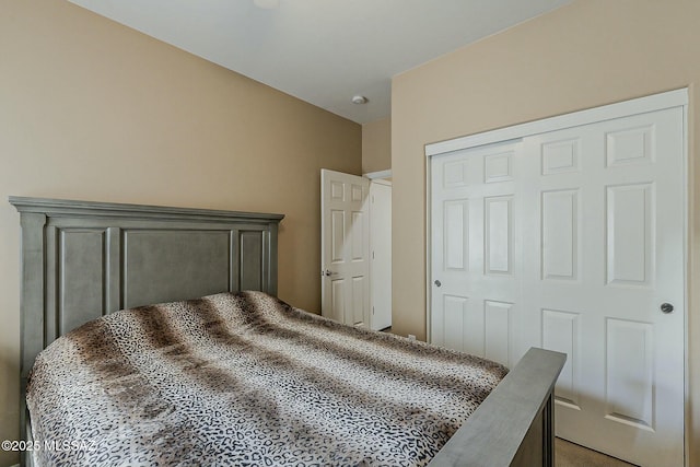 bedroom featuring a closet