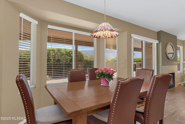 dining room featuring light wood finished floors