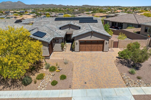 660 W Aviator Crossing Dr, Oro Valley, AZ 85755 - drone / aerial view featuring a residential view and a mountain view