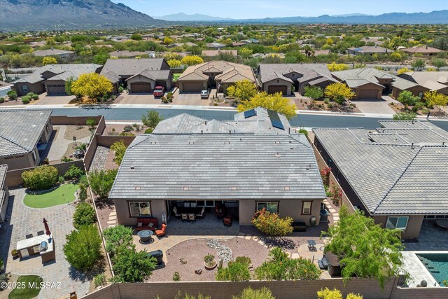 660 W Aviator Crossing Dr, Oro Valley, AZ 85755 - drone / aerial view featuring a mountain view and a residential view