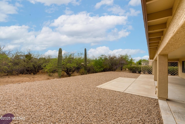 view of yard featuring a patio