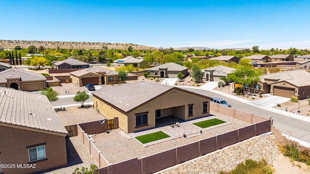 aerial view featuring a residential view