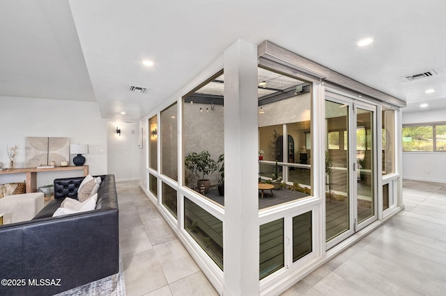 3855 N Via Avellana, Tucson, AZ 85718 - corridor with recessed lighting, tile patterned floors, and baseboards