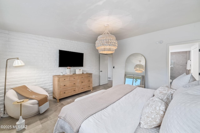3855 N Via Avellana, Tucson, AZ 85718 - bedroom featuring a chandelier