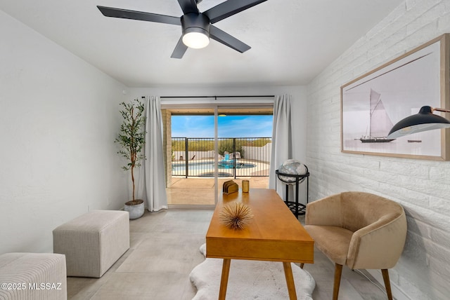 3855 N Via Avellana, Tucson, AZ 85718 - office area with ceiling fan