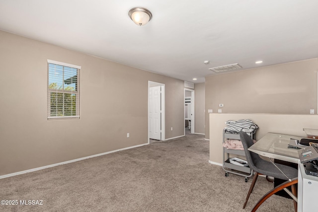 9528 S Desert Fauna Loop, Tucson, AZ 85747 - carpeted office with visible vents, baseboards, and recessed lighting