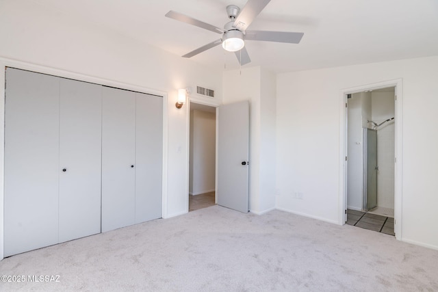 2826 W Jacinto St, Tucson, AZ 85745 - unfurnished bedroom featuring carpet floors, a closet, ceiling fan, and baseboards
