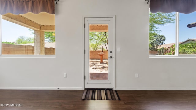 12693 N Rye Dr, Marana, AZ 85653 - entryway featuring wood finished floors and baseboards