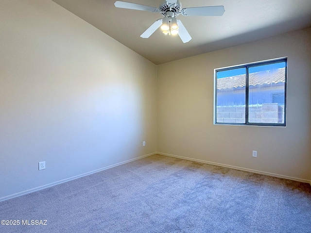 2582 W Brandy Crest Dr, Tucson, AZ 85713 - empty room featuring carpet flooring, baseboards, and ceiling fan