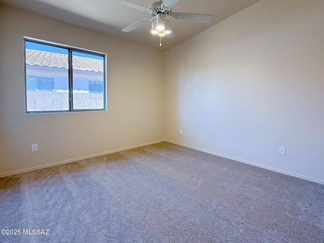 2582 W Brandy Crest Dr, Tucson, AZ 85713 - unfurnished room with carpet flooring, baseboards, and a ceiling fan